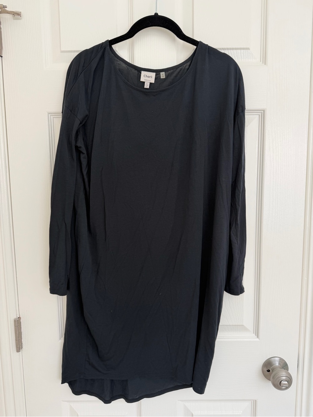 NWOT Charli Modal Black Long Sleeve Shift Dress